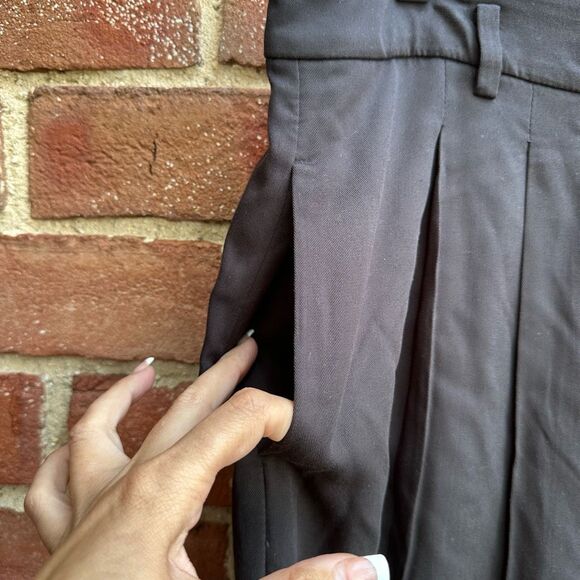 ANN TAYLOR $139 BLACK THE PLEATED WIDE LEG PANTS SZ 18 NEW - Picture 3 of 9